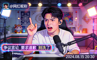 某知名网红近期直播争议事件现场截图